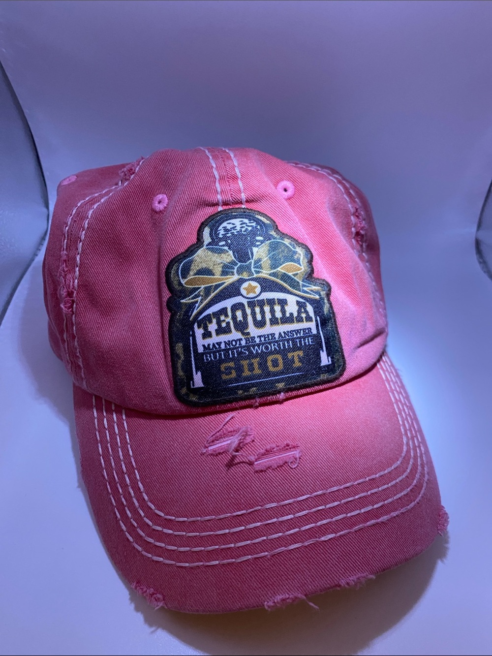 KBETHOS Pink Vintage Cap with Logo Label